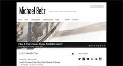 Desktop Screenshot of michaelbetzmusic.com